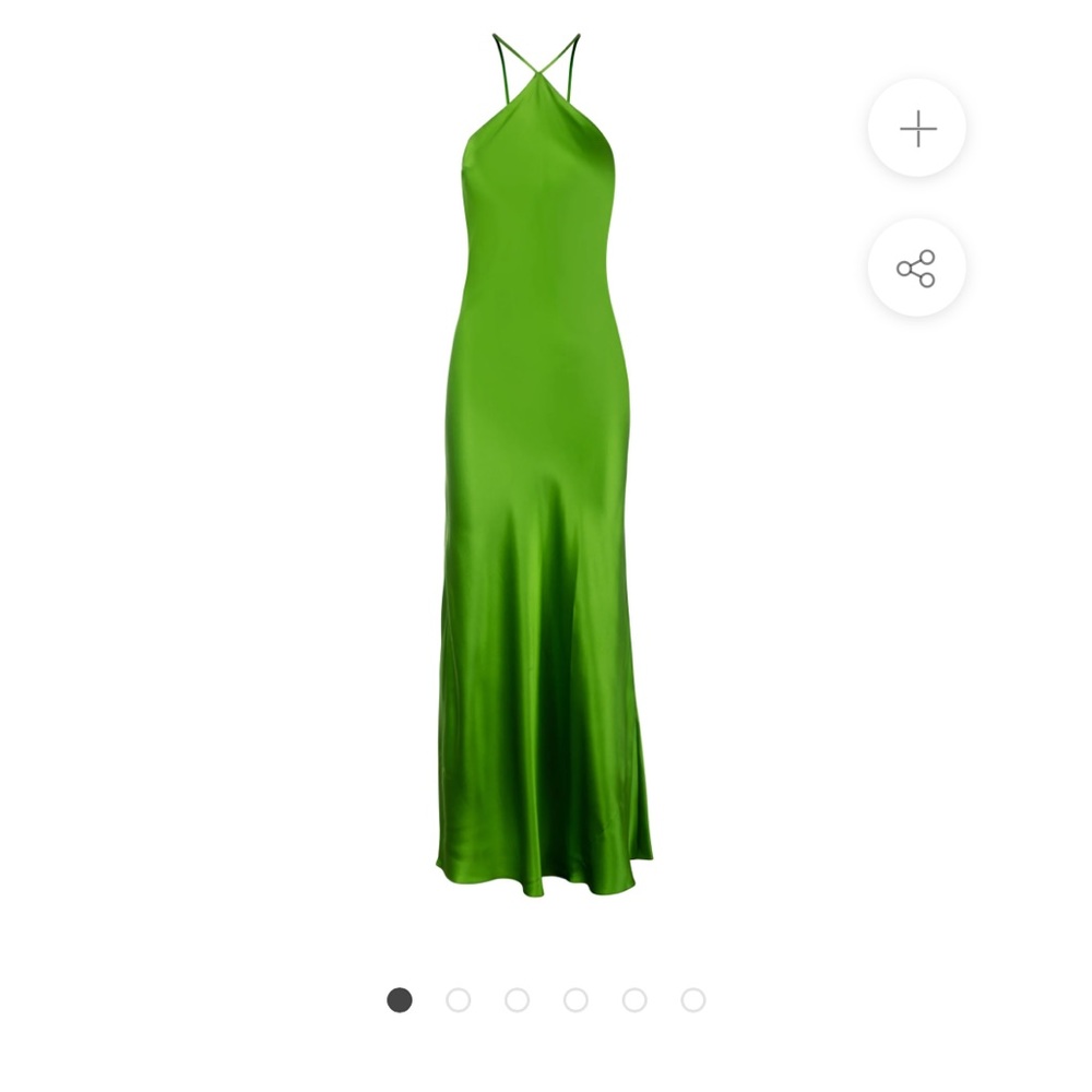 DANNIJO Silk Green Slip Dress